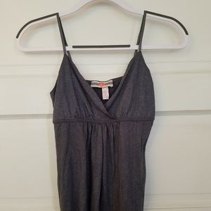 Weavers Girl Metallic Gray Cami tank Top Size XS